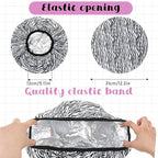 2 Pcs Double Layer Deep Conditioning Cap, Aluminum Foil Hair Heat Cap Reusable Shower Caps Steam Caps for Hair Treatments Home and Salon Use(Striped Plaid)