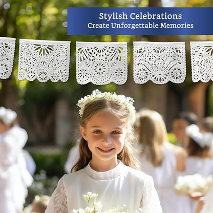 White Papel Picado Banner 5-pk - Image 5