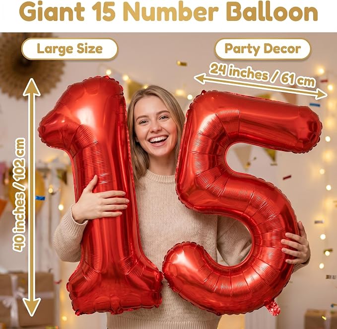 YPSelected 32 Inch Large Foil Helium Number Balloon Birthday Wedding Party 0-9 - Image 4