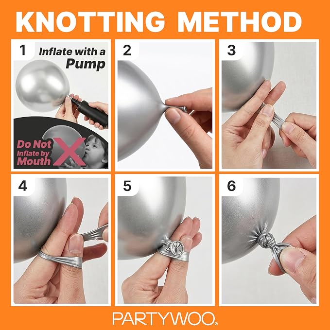 PartyWoo Orange Balloons 123pcs Fall Latex Helium Balloons Different Sizes | 18 - Image 7