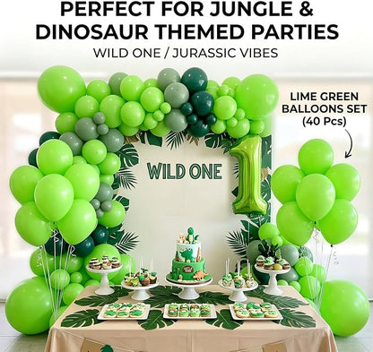 40pcs Lime Green Balloons 12 Inch, Light Fruit Neon Green Latex Balloons | - Image 3