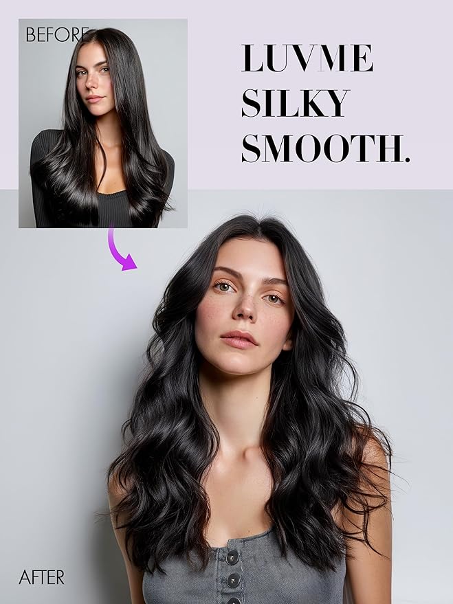LUVME Invisible Clip in Hair Extensions Real Human Hair, 24 inch 110g 6Pcs, Natural Black Remy Human Hair Extensions Clip ins for Women, Natural Human Hair
