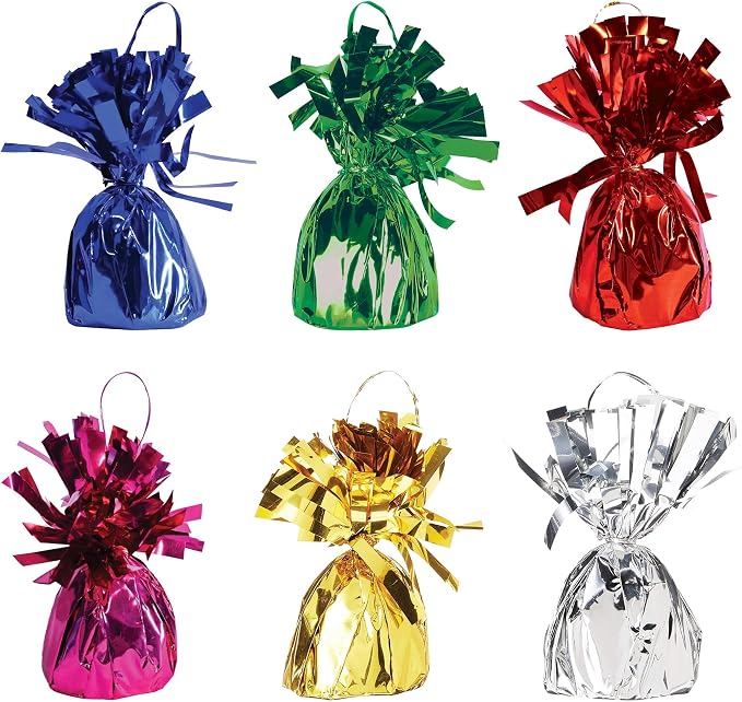 Beistle Metallic Wrapped Balloon Weights, Centerpieces and Table Décor by Beistle