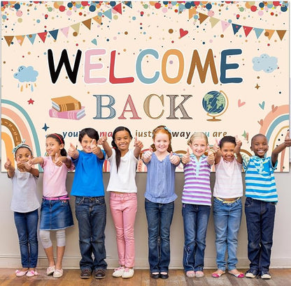 Tatuo Welcome Back to School Banner First Day of School Backdrop Banner Large - Image 5