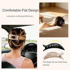 6 Pack Flat Hair Clips for Women,Large Claw Clips Strong Hold Hair Clips for for Thick & Thin Hair for Daily Styling
