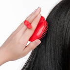Hair Scalp Brush Dandruff Cleaning Brush Shower Scalp Shampoo Brush Scalp Massager Pack of 4 (Black and red)