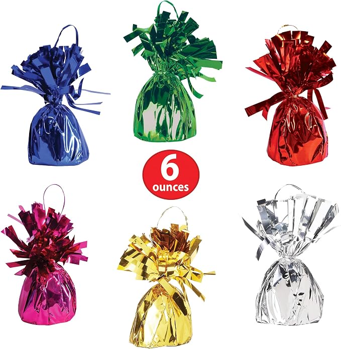 Beistle Metallic Wrapped Balloon Weights, Centerpieces and Table Décor - Image 2