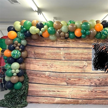 Green and Brown Army Balloons Set, 12 Inch Dark Sage Green Retro Light Coffee - Image 7