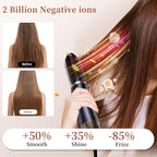 6 in 1 Hair Dryer Brush, Upgrade Detachable Blow Dryer Brush Air Styler Wrap Air Curler, Curly Twist Hot Curling Iron, Negative Ion Blow Dryer Hot Styler, Travel Hair Styling Tool