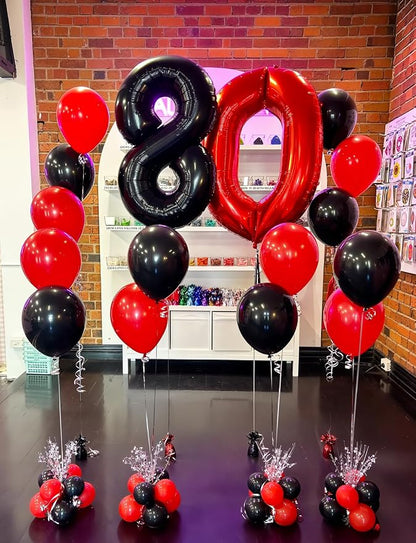 Red and Black Balloons, Party Balloon - Image 5