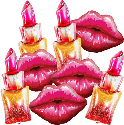 KatchOn Pink Lip Balloons and Lipstick Balloons Set – 49 Inch, Happy Birthday by KatchOn