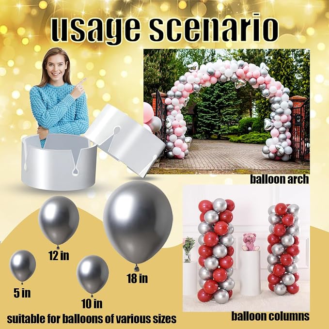 100pcs Ring Clips for Balloon Stand/Columns/Arches/Tower, Plastic Ties for Arch - Image 6