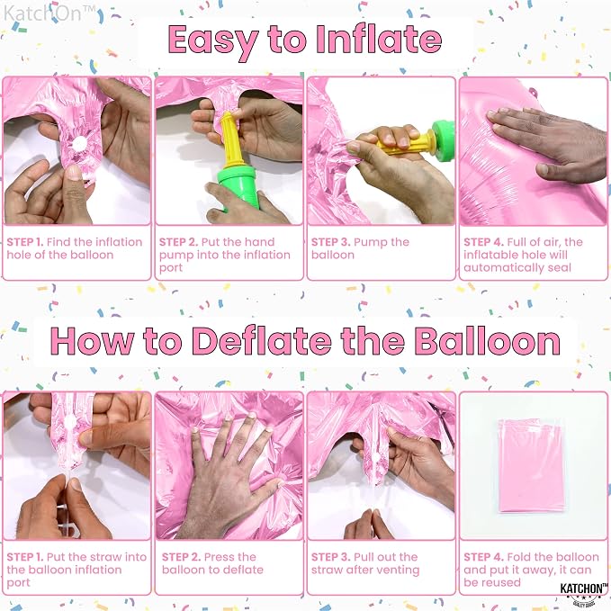 KatchOn Giant Light Pink Number 6 Balloon - Image 3