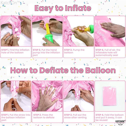 KatchOn Giant Light Pink Number 6 Balloon - Image 3