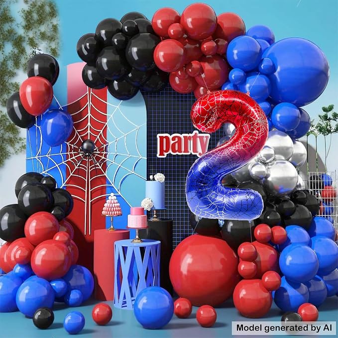 40 Inch Spider Number 2 Foil Balloons - Image 5