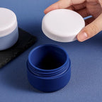 Travel Containers for Toiletries, Silicone Cream Jars BPA-Free, Leak-proof 2oz Travel Size Containers, Portable Size Silicone Jars with Lid for Cosmetic Face Hand Body Cream (4 Pack)