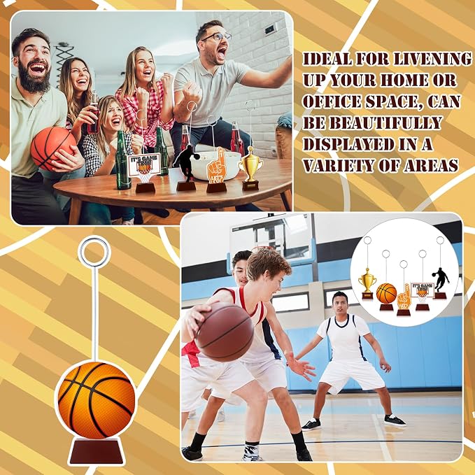 RattanView 5 Pcs Basketball Themed Party Decorations Photo Holders Balloon - Image 6