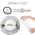 80Pcs Hair Net Set，30 Invisible Elastic Nylon Hair Net，40 U-Shaped Hair Pins and 10 Elastic Hair Ties,Perfect for Ballet Bun, Food Service, and Everyday Use（Black）