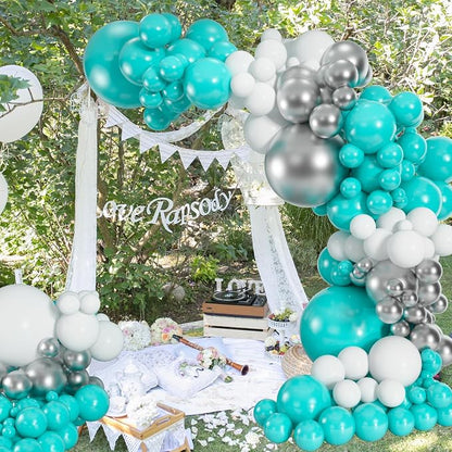 104pcs Teal Balloon Garland Arch Kit Different Sizes 18/12/10/5 Inch | - Image 3