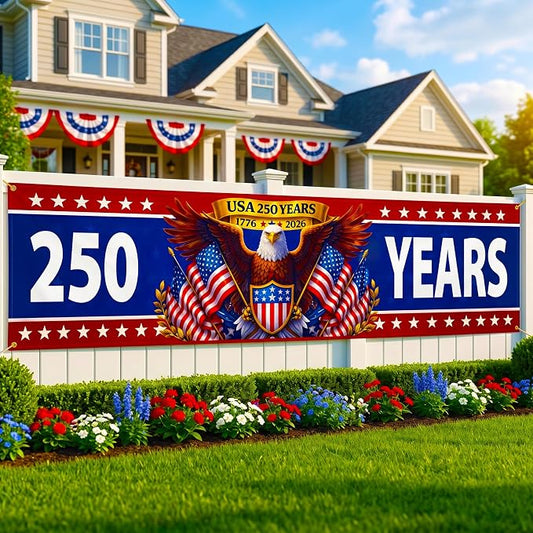 250th Anniversary Eagle Banner 2x10ft by Unknown