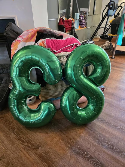 40 Inch Green Number 3 Balloon Birthday Party Decorations - Image 9