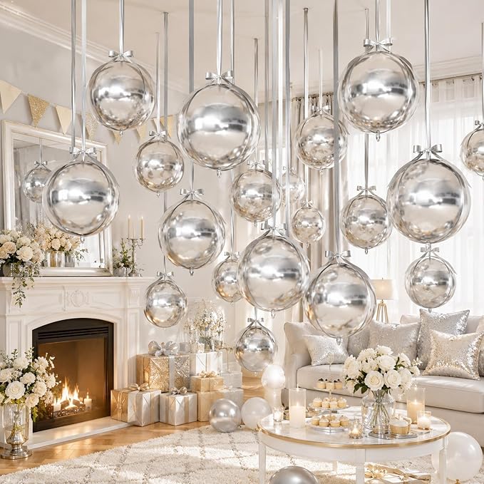 Silver Round Foil Balloons - Image 5