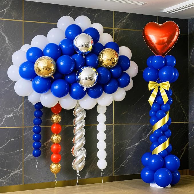 50pcs Royal Blue Balloons, Helium 12inch Dark Blue Party Balloons - Image 4