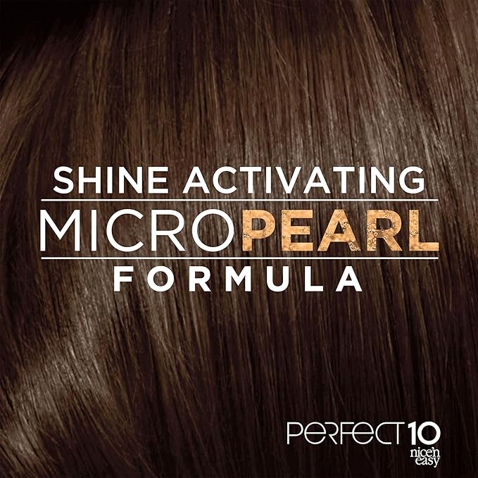 Clairol Nice‘n Easy Perfect 10 Permanent Hair Dye, 4R Dark Auburn Hair Color, Pack of 1