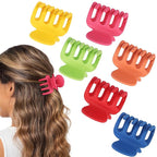 6 Pcs Hair Clips Small Claw Clips for Thin Hair Medium Matte Non-slip Hair Accessories for Women and Girls (Dopamine)