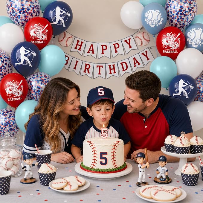 Baseball Balloons for Birthday Party Decor - Image 5