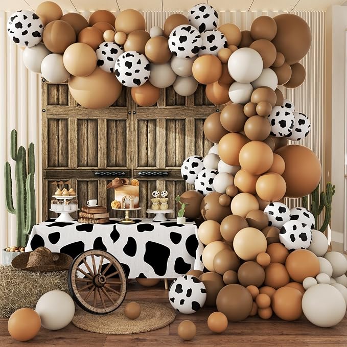 141pcs Cowboy Balloon Garland Arch Kit by Vicduotex