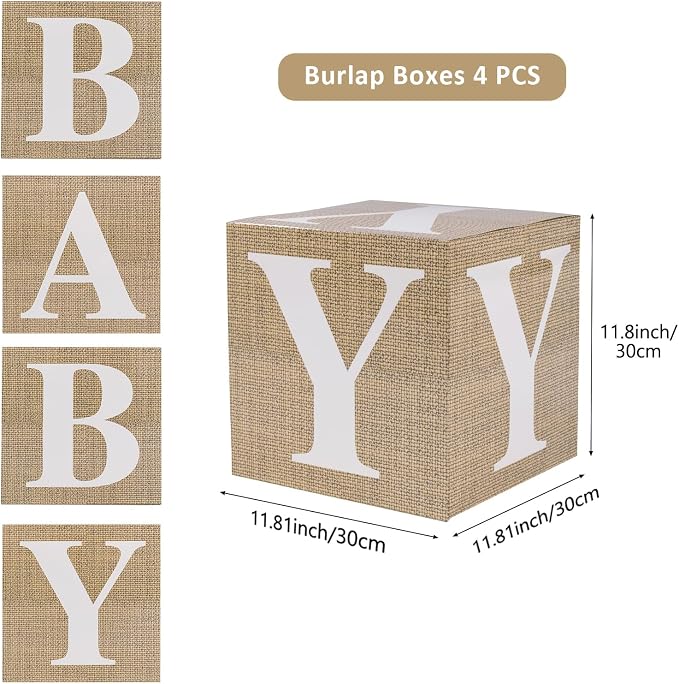 Voircoloria Baby Boxes with Letters, 4 Pack | - Image 2
