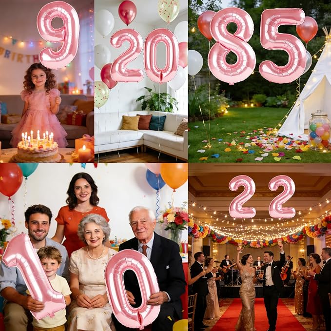 40 Inch Number 85 Balloons for 85th Birthday Party Decorations, 0-100 Jewelry - Image 7