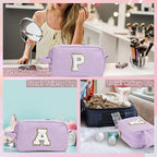 YOOLIFE Gifts for Sister - Birthday Gifts for Sister, Sister Gifts, Sisters Gifts from Sister, Sister In Law Gifts, Personalized Gifts Idea for Women Her, Travel Initial Purple Makeup Bags for Women D