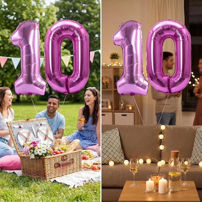 YPSelected 32 Inch Large Foil Helium Number Balloon Birthday Wedding Party 0-9 - Image 3