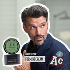 American Crew Men's Hair Forming Cream, Like Styling Gel with Medium Hold & Shine, Travel Size, Stocking Stuffer for Him, 1.7 oz