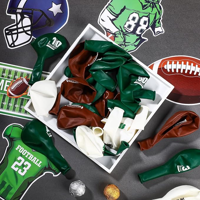 Censen 45 Pieces Football Balloons 12 Inch Sport Latex Balloons Football Party - Image 4