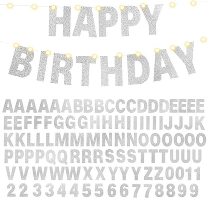 TaoBary 112 Pcs DIY Letter Kit Glitter Customizable Banner Letters Include 107 by TaoBary