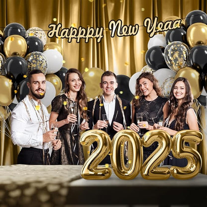 Black White and Gold balloons - Image 5