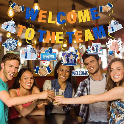 Welcome to the Team Banner Hanging Swirls Party Decorations 10PCS | Welcome - Image 4