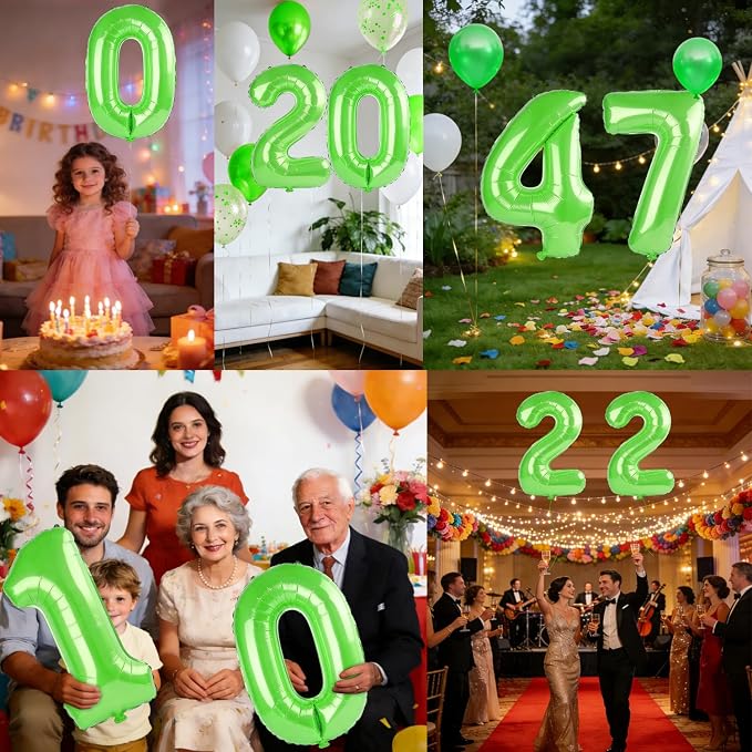 40 Inch Number 47 Balloons for 47th Birthday Party Decorations, 0-100 Fruit - Image 7