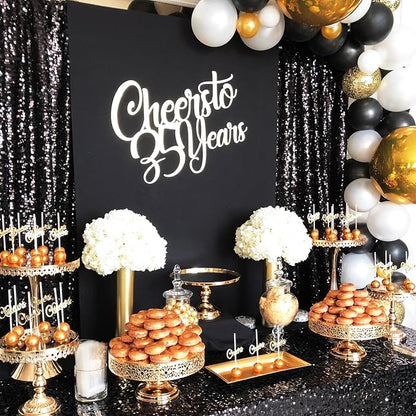 Sequin Backdrop 6x8FT Black Halloween Background Glitter Sequin Fabric | - Image 5