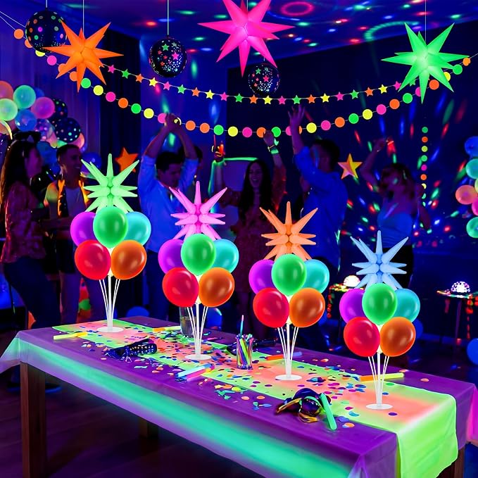 Gejoy 4 Set 40'' Neon Balloons Stand Kit - Image 6