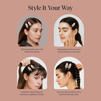 Kitsch Creaseless Hair Clips for Women - No Crease, No Bend Hair Clips for Styling, Bangs, Makeup Application, Face Wash - Recycled Acrylic - Cherry Print | Ideal Gifts for Women, 4pcs