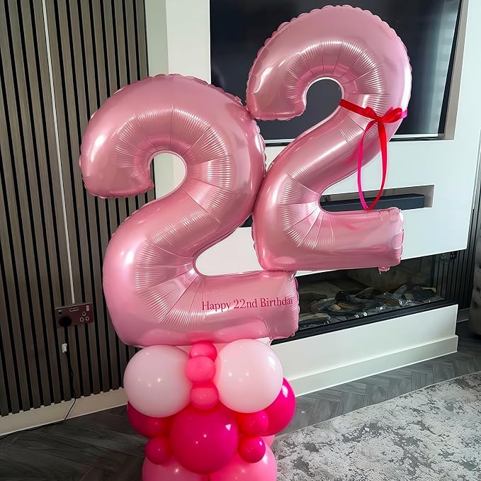 Pastel Pink 13 Balloon, Light Pink 13 Balloons Number, 40 Inch Helium Foil - Image 7