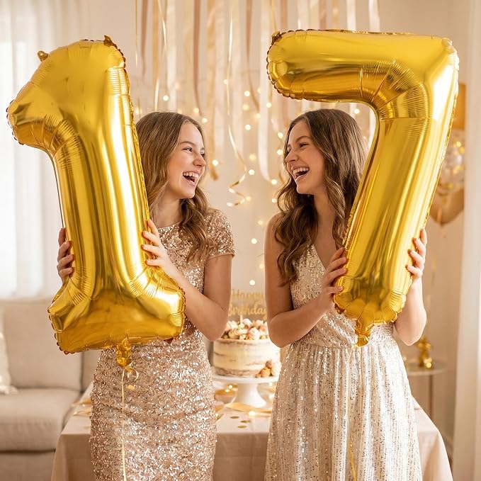 YPSelected 32 Inch Large Foil Helium Number Balloon Birthday Wedding Party 0-9 - Image 2