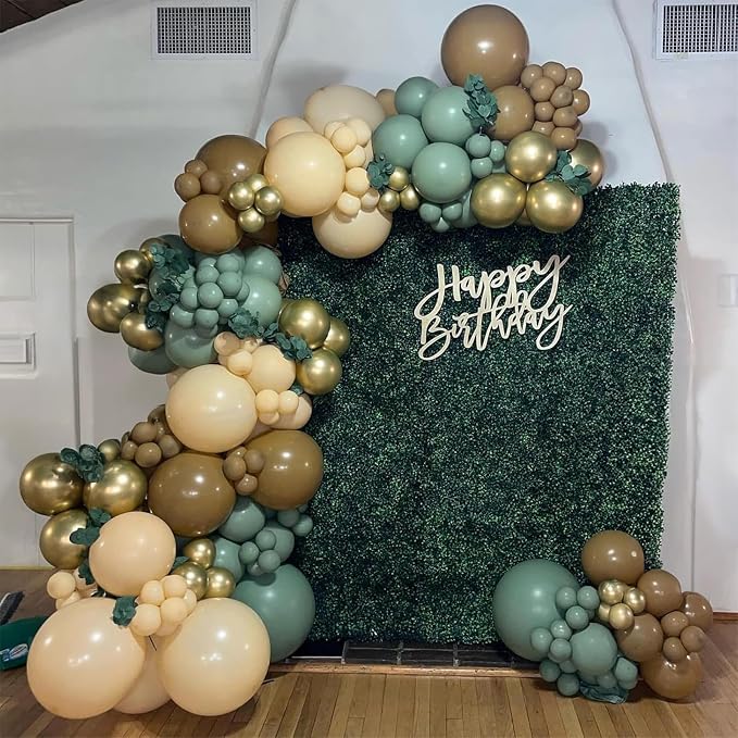 Sage Green Brown Balloons - Image 5