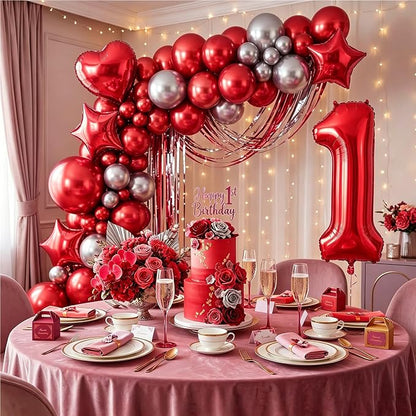 Number Balloons Red Party Balloon - Image 6