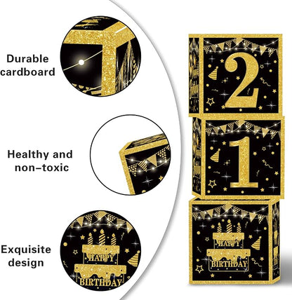 Gold 21st birthday decorations for him Men - Image 4