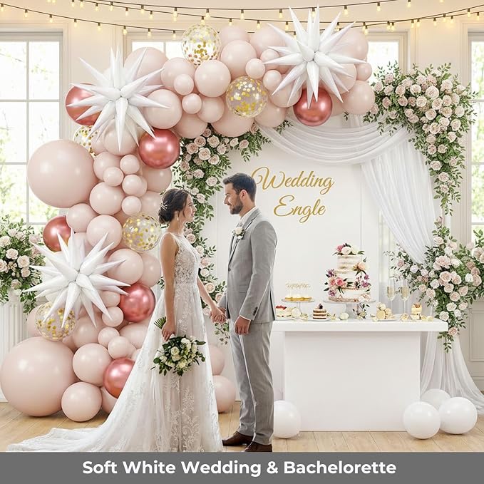 LOVESTOWN 72 PCS White Star Balloons, Engagement Party Decorations - Image 5